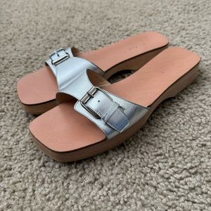 By Far Sam Clogs in Silver